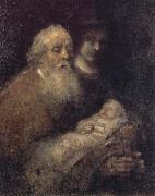 REMBRANDT Harmenszoon van Rijn Simeon with the Christ Child in the Temple Germany oil painting artist